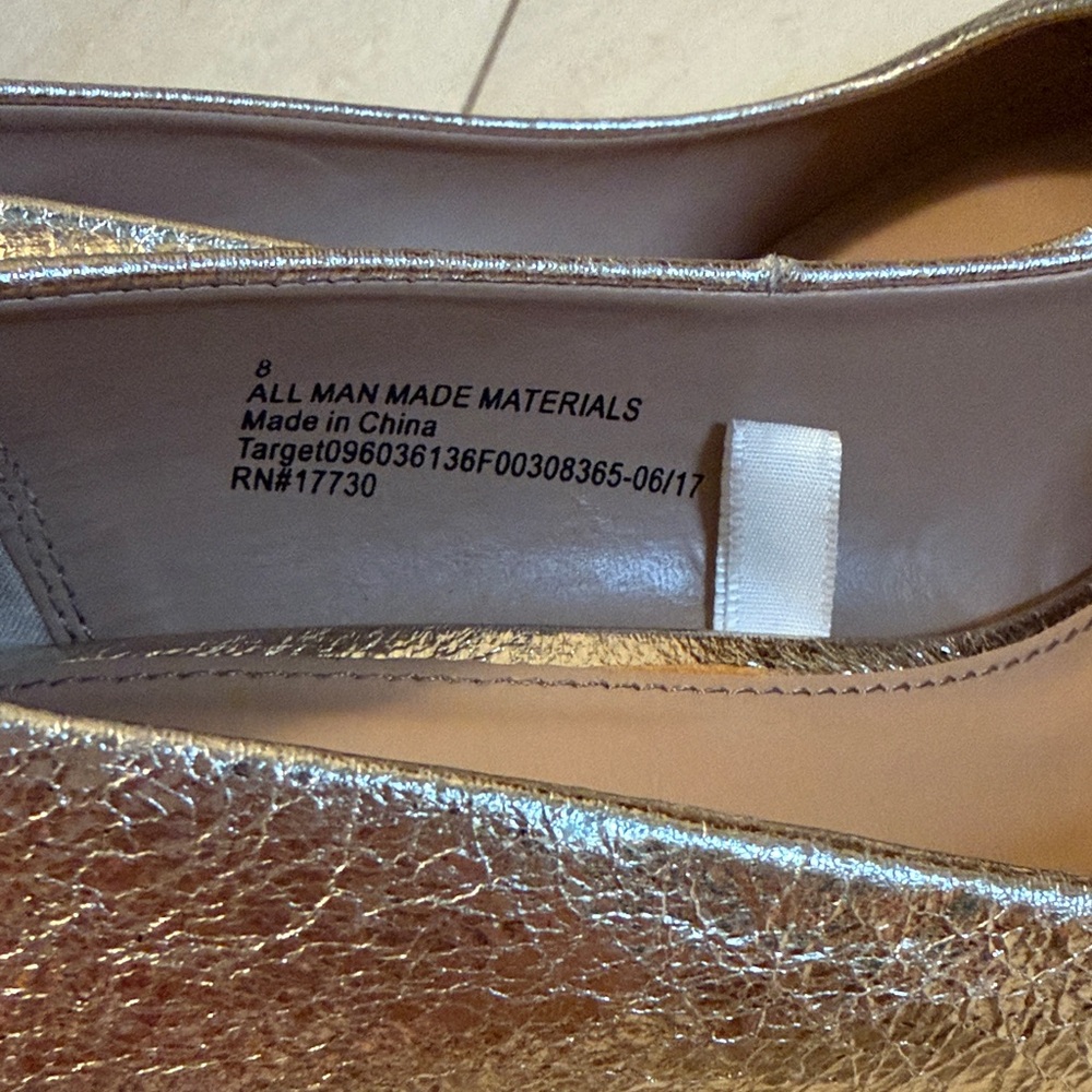 a new day Metallic Gold Pointed-Toe Pumps - Picture 3 of 7